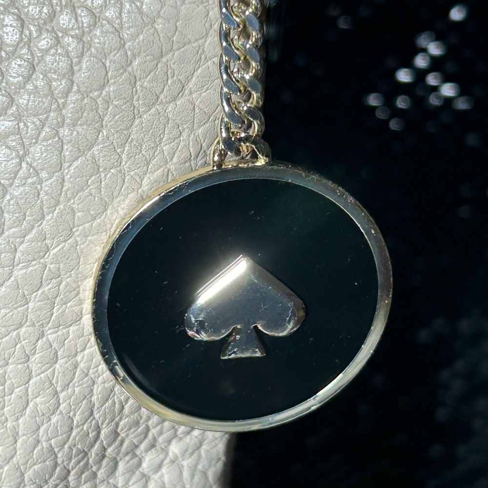 Kate Spade Black and Cream Pebbled Leather Shoulder Bag 11” x 10” NWOT - Picture 9 of 17